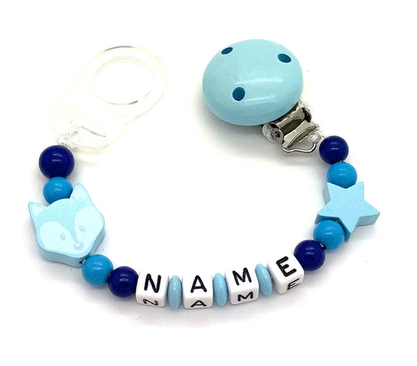 Schnullerkette mit Namen - Fuchs